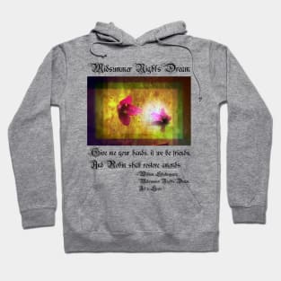 marriage of Titania; Salmon berry floral duet Hoodie